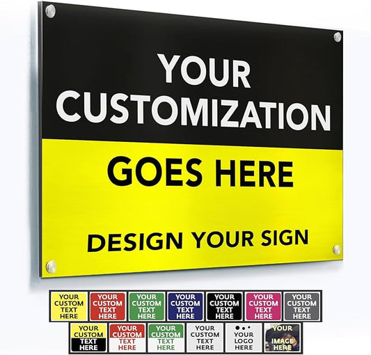 Custom Metal Signs, Personalized Aluminum, Waterproof Business Signs by SpeedyOrders