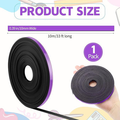 AmazingSpark Magnetic Tape Roll Thin Strips, 0.39 Inch x 33 Feet Magnetic Board - Image 2