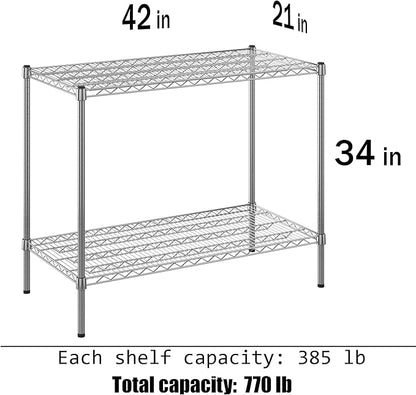 Regal Altair 21" Deep x 42" Wide x 34" Height Wire Shelving Kit | 2-Tier | NSF - Image 3