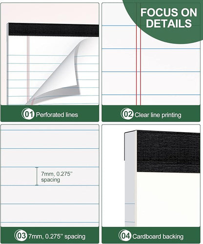 Legal Pads 4x6 Inch College Ruled Small Notepads Writing Note Pads - Image 3
