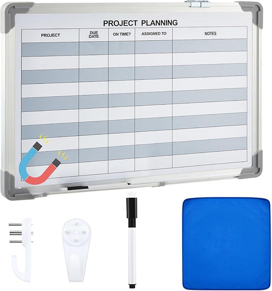 Lincia Project Planning Dry Erase Whiteboard Magnetic Dry Erase Board by Lincia