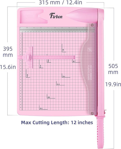Firbon 12" Guillotine Paper Cutter, Heavy Duty 30-Sheet Capacity Trimmer - Image 6