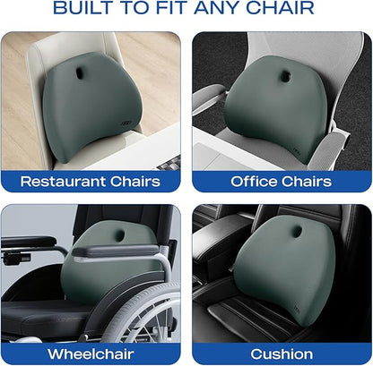 Skechers Lumbar Support Pillow for Office Chair, Memory Foam Lumbar Pillow - Image 6