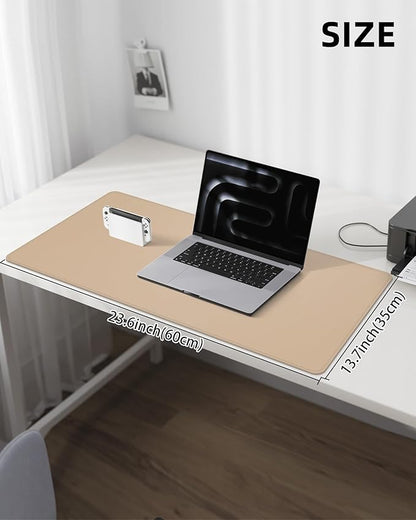 Leather Desk Pad Protector, Mouse Pad, Office Mat, Non-Slip PU Leather Blotter - Image 5