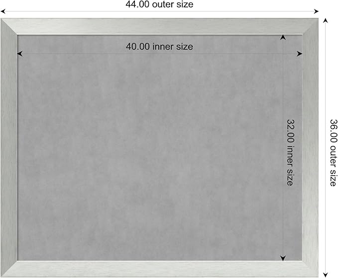 Amanti Art Silver Framed Magnetic Board 36x44 X-Large Vision Board - Image 3