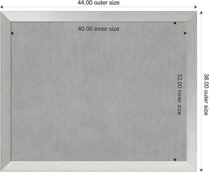 Amanti Art Silver Framed Magnetic Board 36x44 X-Large Vision Board - Image 3