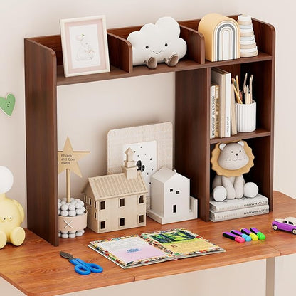 Tangkula Desktop Bookshelf, Countertop Storage Hutch - Image 5