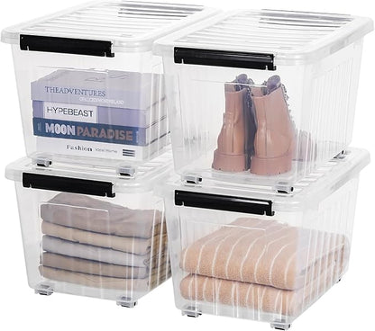 Citylife 54 QT Clear Plastic Storage Bins - Image 6
