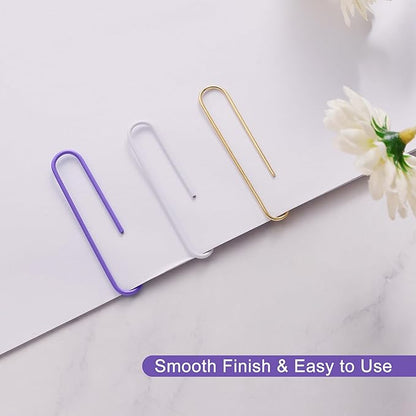 NEEWAY 200pcs Large Purple Paper Clips, 2 Inch Jumbo Paper Clip, Ceative - Image 4