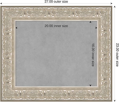 Amanti Art Silver Framed Magnetic Board 23x27 Small Vision Board - Image 2