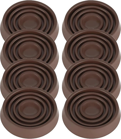Furniture Coasters, 1.5X1.5 Rubber Caster Cups Non Slip Furniture Pads Non Skid by VOCOMO