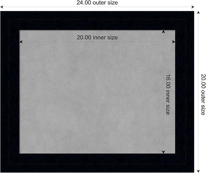 Amanti Art Black Framed Magnetic Board 20x24 Small Vision Board - Image 4