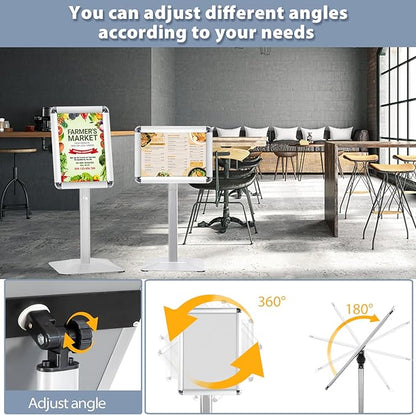 STANDNEE Heavy-duty Poster Stand Holder 11"x 17" Pedestal Floor Standing Sign - Image 7