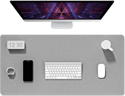 Auhoahsil Felt Desk Mat, Minimalist Large Mouse Pad XXL 35.5 x 15.7 in by Auhoahsil