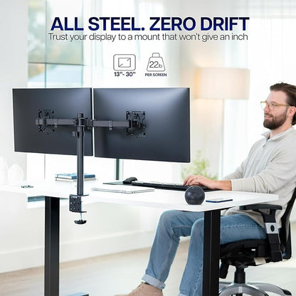 VIVO Dual Monitor Desk Mount, Holds 2 Computer Screens up to 30 inches and - Image 2