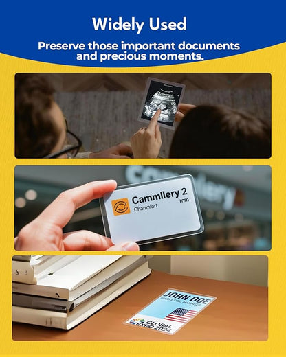 Uinkit 10Mil Self-Sealing Laminating Pouches Business Card Size, - Image 9