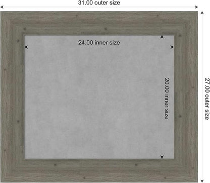 Amanti Art Grey Framed Magnetic Board 27x31 Medium Vision Board - Image 3