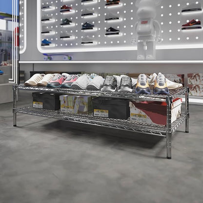 Regal Altair 24" Deep x 54" Wide x 14" Height Wire Shelving Kit | 2-Tier | NSF - Image 2
