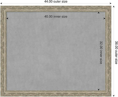 Amanti Art Silver Framed Magnetic Board 36x44 X-Large Vision Board - Image 2