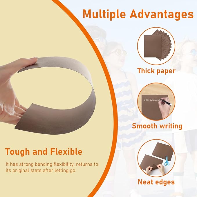 100 Sheets Coffee Color Cardstock 8.5 x 11 Craft Paper, 75lb Heavyweight Dark - Image 3