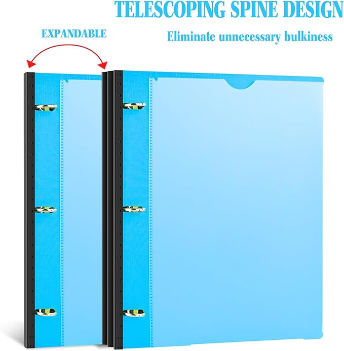 INFUN 1 Inch Telescoping 3 Ring Binder - Image 3