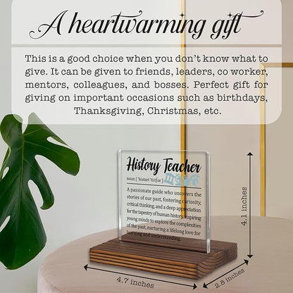 History Teacher Gifts, Thank You Desk Sign - Image 4