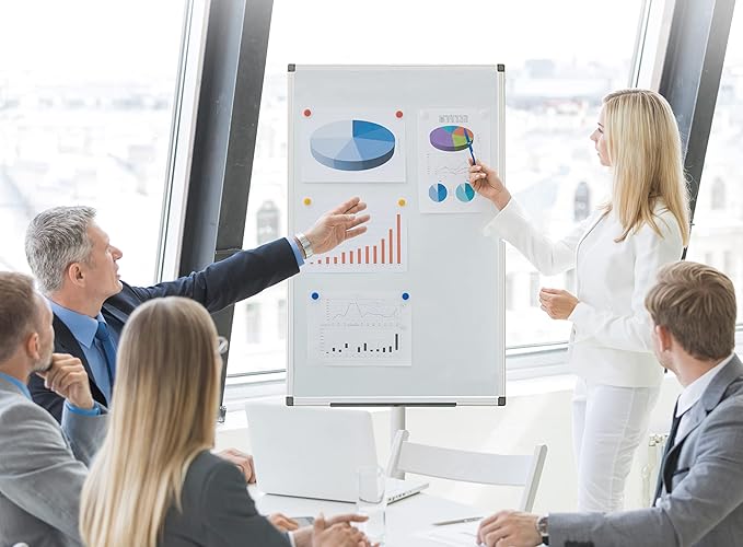 BIBOC Mobile Dry Erase Board – 36x24 inches Magnetic Portable Whiteboard Stand - Image 6