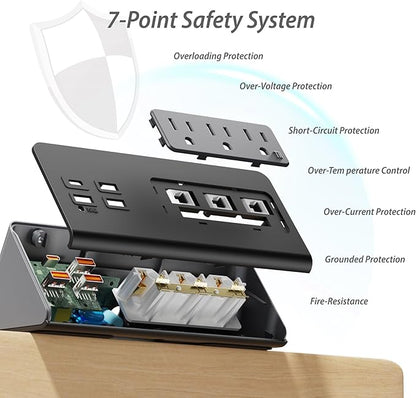 Upgraded, Desk Edge Clamp Mount Power Strips - Image 5