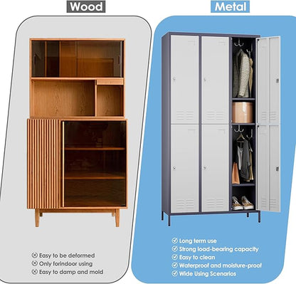 SUPEER 6 Doors Metal Locker for Employees - Image 5