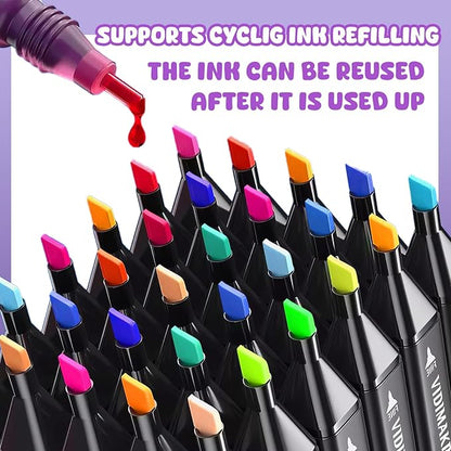 VIDIMAKPRO Alcohol Markers 80 Colors - Image 5