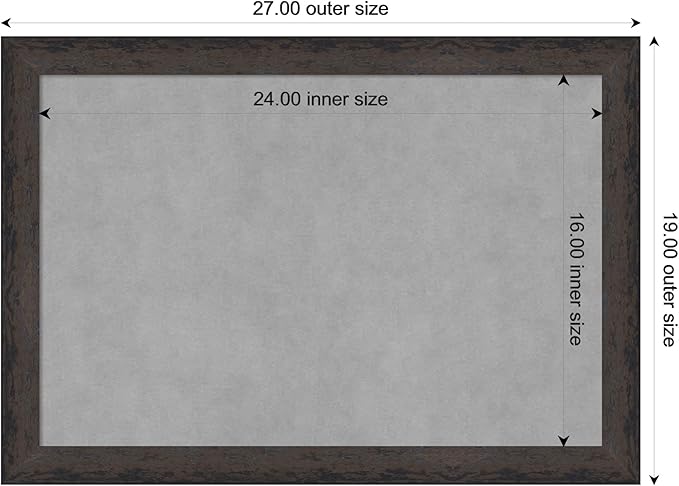 Amanti Art Black Framed Magnetic Board 19x27 Medium Vision Board - Image 4