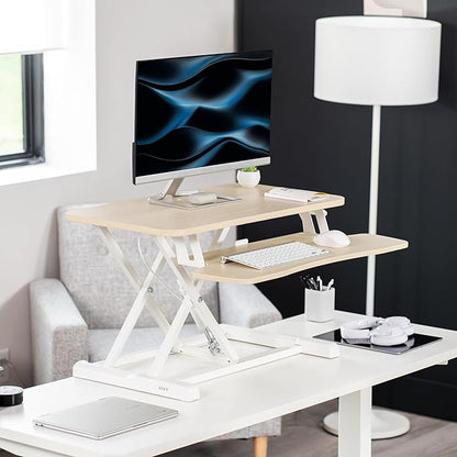 VIVO 28 inch Desk Converter, K Series, Height Adjustable Sit to Stand Riser - Image 2