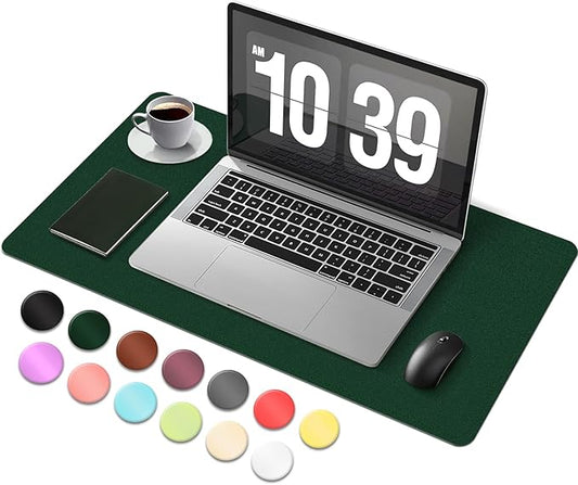 Desk Pad Protector, Leather & Suede Desk Mat, Non-Slip Desk Pad Mat, Large by BLESWIN