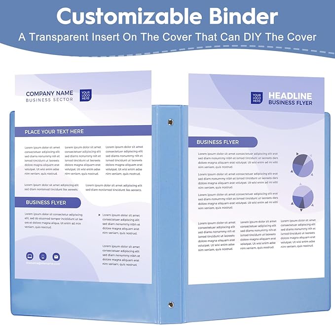 CIXILDTS 6-Pack 1-Inch Binder, Standard 3 Ring Binder Fit US Letter Size Paper - Image 5