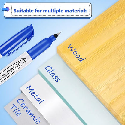 Blue Ultra Fine Point Permanent Markers, 18 Pack, 0.4 mm, Precision Extra Fine - Image 2