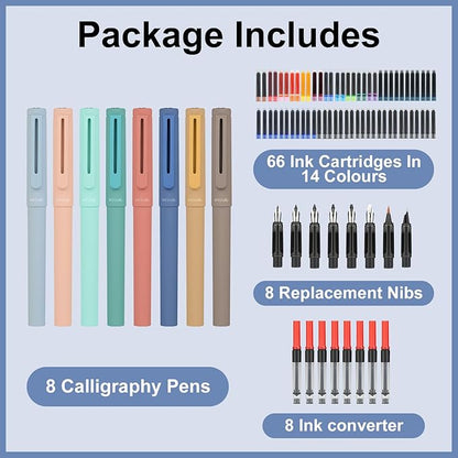 GC QUILL Calligraphy Pen Set 74pcs- 8 Calligraphy Fountain Pens - Image 5