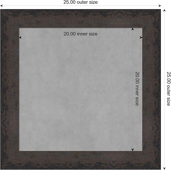 Amanti Art Black Framed Magnetic Board 25x25 Medium Vision Board - Image 4