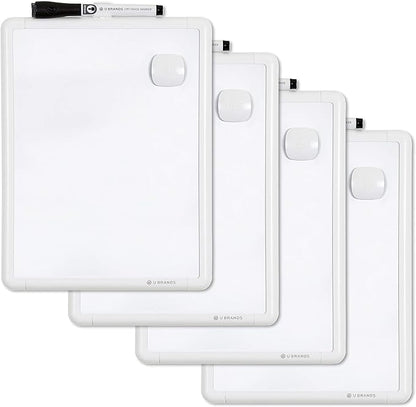 U Brands Contempo Magnetic Dry Erase Board White Board Bundle, 8.5” x 11” by UBrands