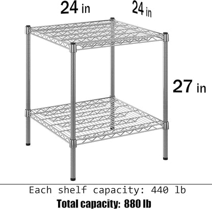 Regal Altair 24" Deep x 24" Wide x 27" Height Wire Shelving Kit | 2-Tier | NSF - Image 3