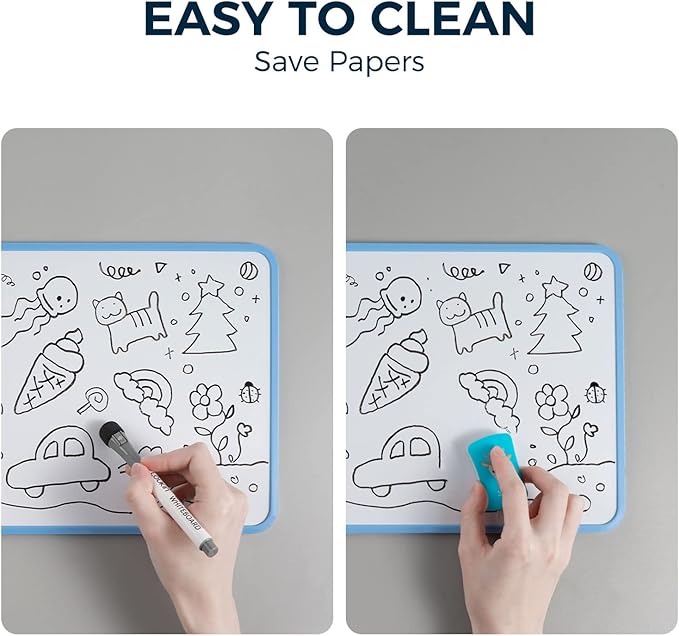 LOUKIN 6 Pack Small Dry Erase Lapboard, 9 x 12 Inch Double Sided, Seamless - Image 4