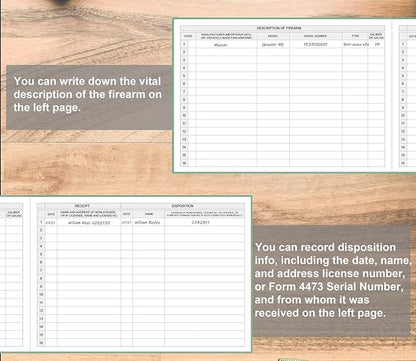 Firearms Acquisition and Disposition Record Book – Firearm Log Book, A&D Gun - Image 4