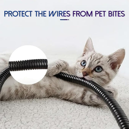 Split Wire Loom Tubing, 25 ft Cord Protectors from Pets No Chew, Flexible Wire - Image 7