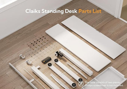 Claiks Standing Desk with Drawers, 55x24 Inch Stand Up Electric Adjustable - Image 8