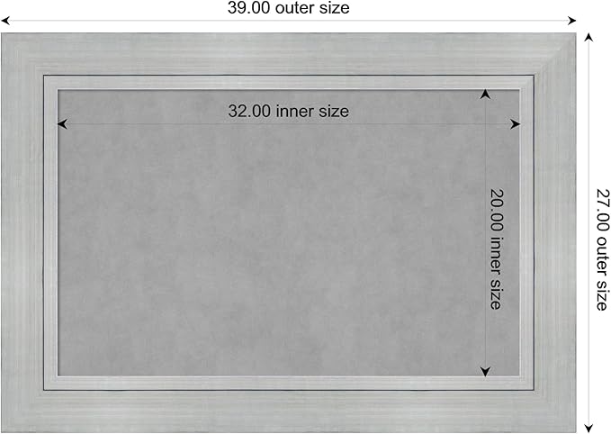 Amanti Art Silver Framed Magnetic Board 27x39 Large Vision Board - Image 4