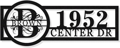 Custom Address Numbers for House, Personalized Hanging Metal Address Signs for by HYTSIGN
