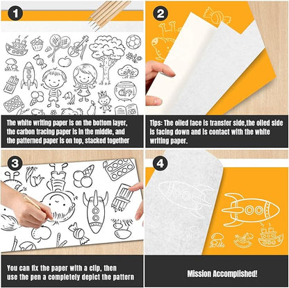 PSLER 30PCS White Carbon Transfer Paper - Image 5