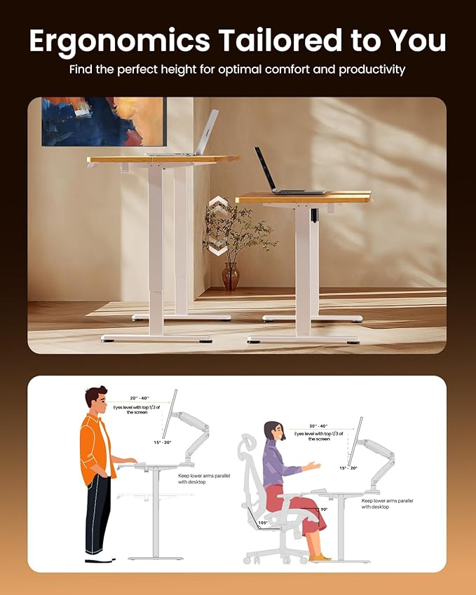 ErGear Height Adjustable Electric Standing Desk, 40 x 24 Inches Sit Stand up - Image 7