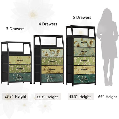 Furnulem Retro Dresser for Bedroom, Small Dresser for Closet, Vintage Nightstand - Image 7