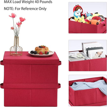 HOONEX Storage Bins with Lids for Organizing, Storage Boxes with 2 Carrying - Image 2