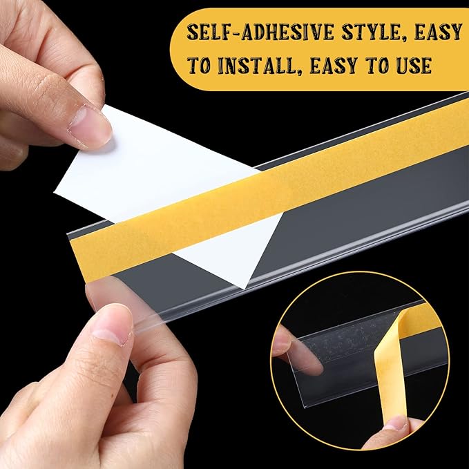 Fainne 100 Pcs Shelf Label Strips 1.5''H x 48 L Self Adhesive Shelf Label - Image 3